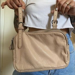 Liebeskind Leather Crossbody Peach/Cream Color